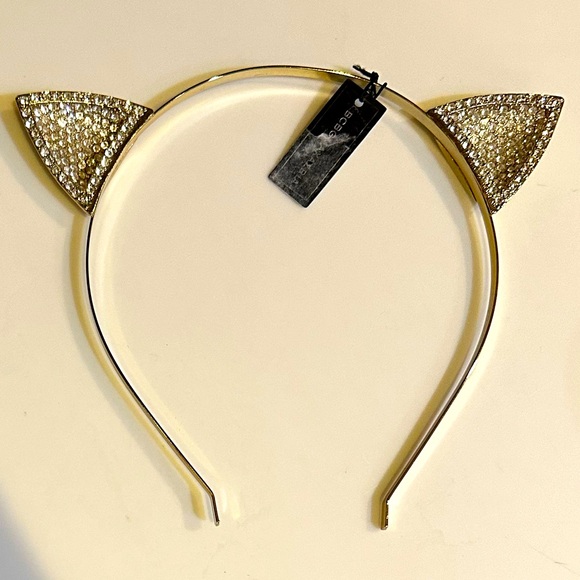 BCBGMAXAZRIA JEWELRY QUALITY RHINESTONE CAT EARS HALLOWEEN COSTUME HEAD BAND NWT - Picture 4 of 6
